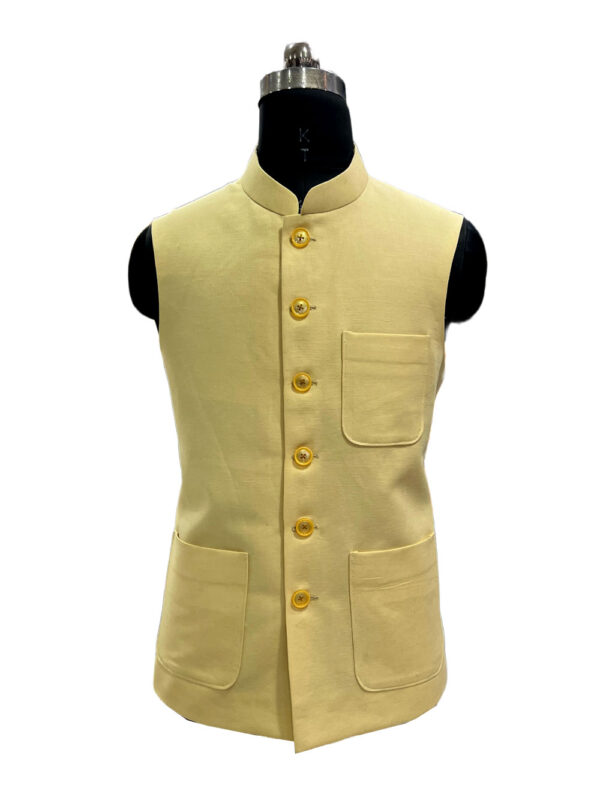 Linen Patch Pocket Waistcoat