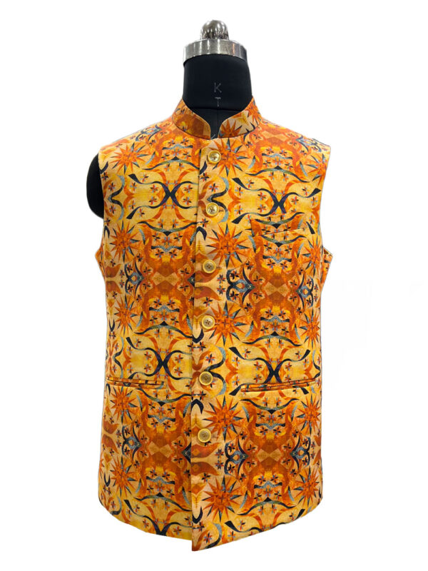 Summer Print Waistcoat - Image 3